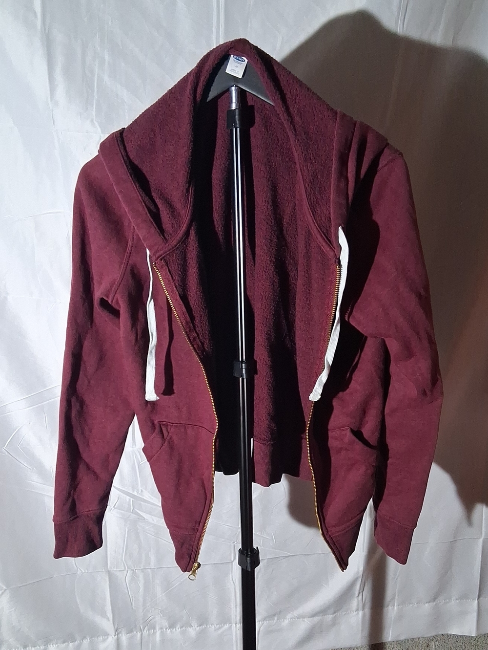 Old Navy Maroon Hooded Zip Bomber Jacket